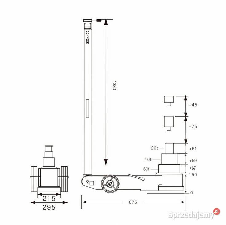 Podnośnik hydrauliczno pneumatyczny 60t Snit Gorzów Wielkopolski