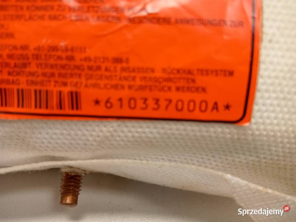 PODUSZKA POWIETRZNA AIRBAG FOTEL LEWA INFINITI Nowy Tomyśl sprzedam