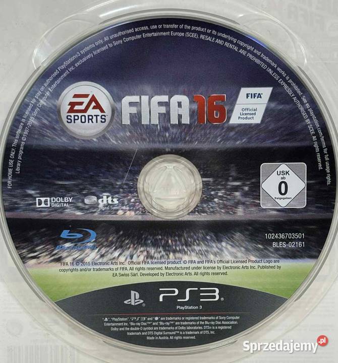 Fifa 16 3 Sony Playstation 3 warmińsko-mazurskie Elbląg sprzedam