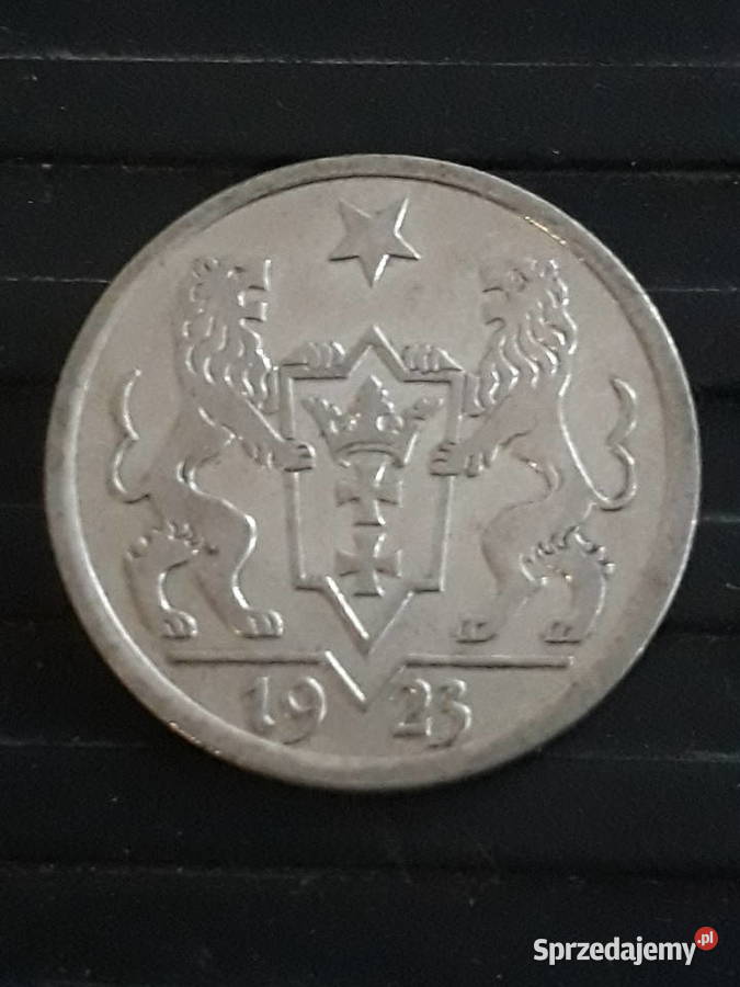 1 Gulden W M Gdańsk 1923 r 3 oryginał piękny wielkopolskie Konin