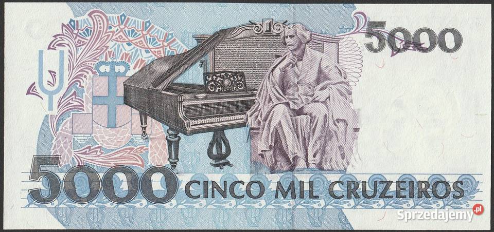 BRAZYLIA 5000 cruzeiros 1993 STAN BANKOWY UN Łódź sprzedam