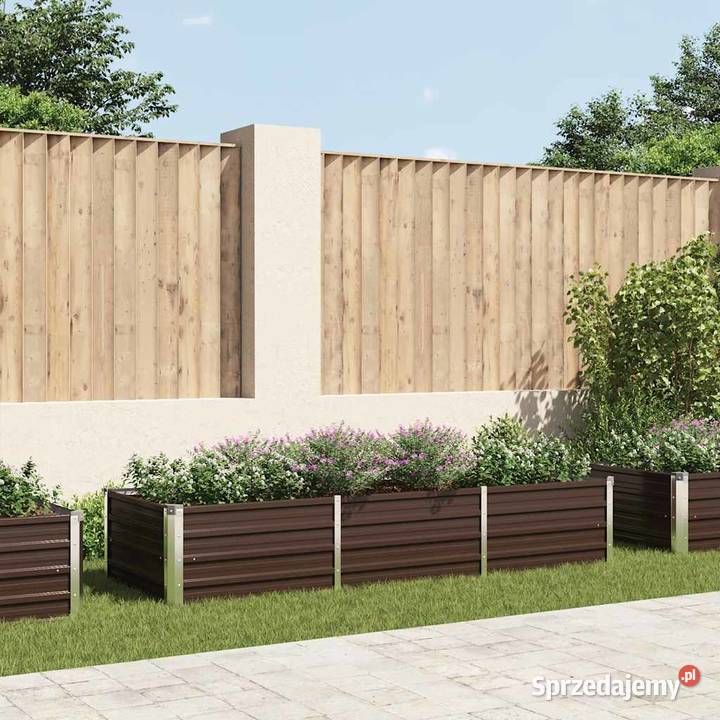 vidaXL Podwyższona donica brązowa 240x80x45 mazowieckie Warszawa
