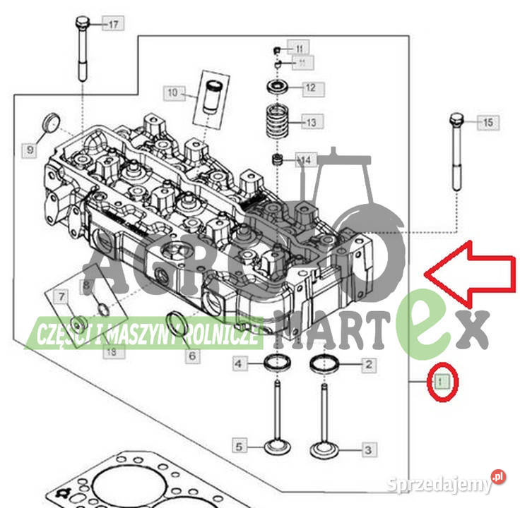 RE532327 R524836 R520778 GŁOWICA CYLINDRA JD Części zamienne Wichrów