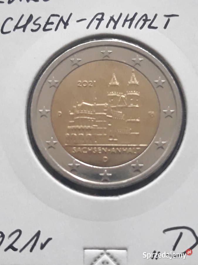 2 Euro Niemcy SachsenAnhalt 2021 r men D wielkopolskie Konin
