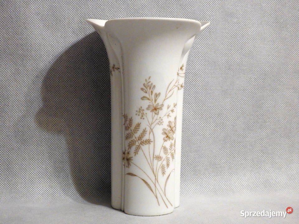 Piękny porcelanowy niemiecki wazon w kwiaty Inowrocław