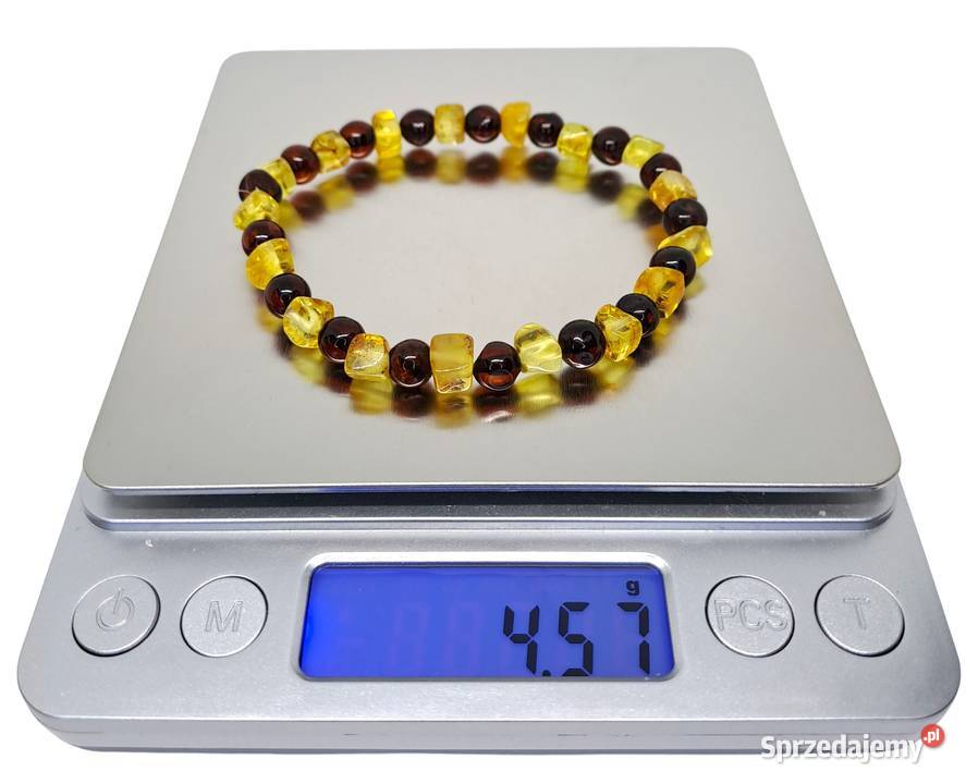 Bransoletka BURSZTYN bałtycki kostka cytryna mazowieckie Warszawa