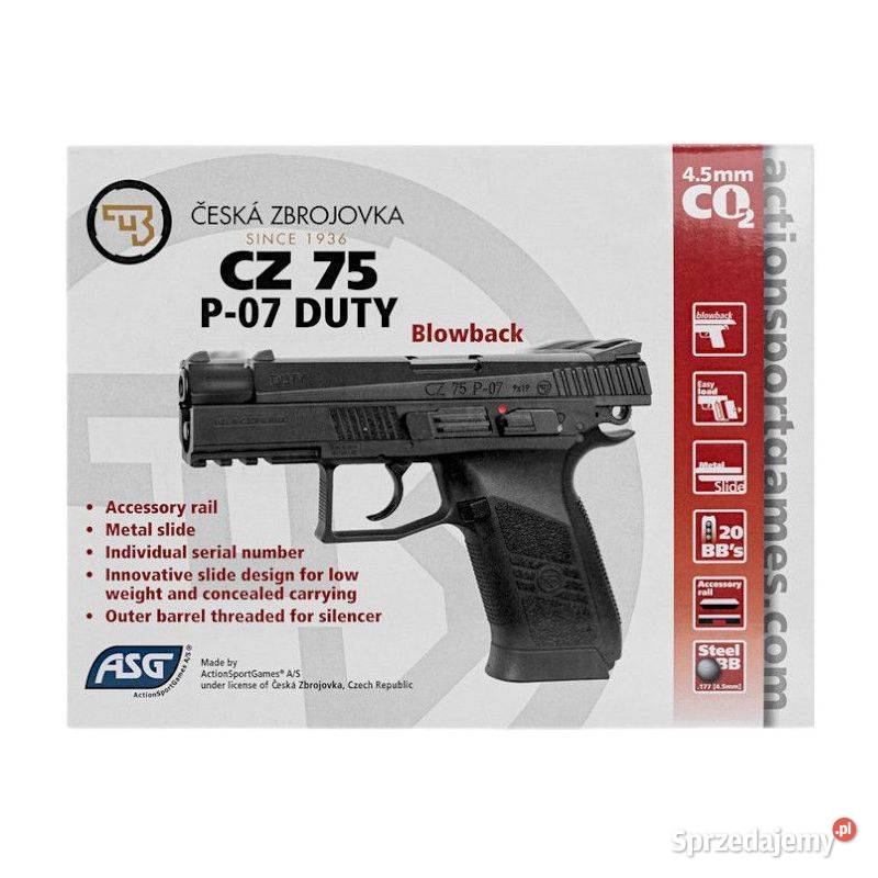 Wiatrówka CZ 75 P07 Duty Blow Back 45 mm