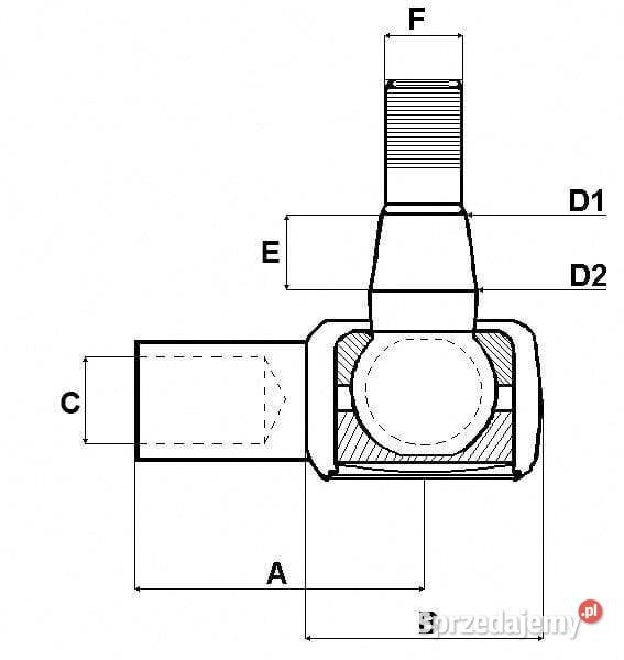 Końcówka drążka kierowniczego Deutz SHP043KR Rolnictwo Kamionna sprzedam