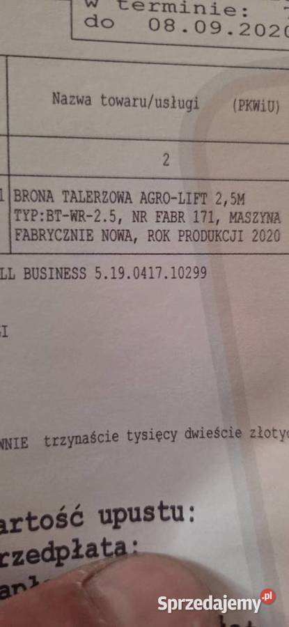 Na sprzedaż brona talerzowa 25m agro lift Puławy