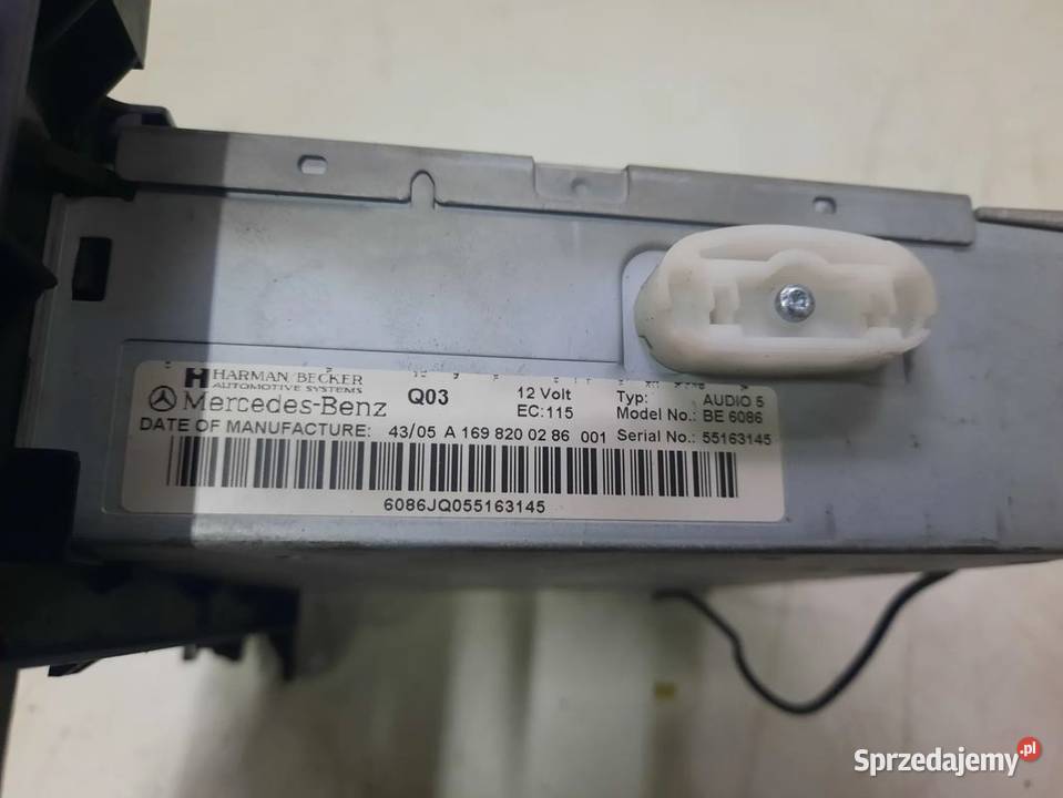 RADIO CD MERCEDESBENZ KLASA B W245 A1698200286 Włoszczowa sprzedam