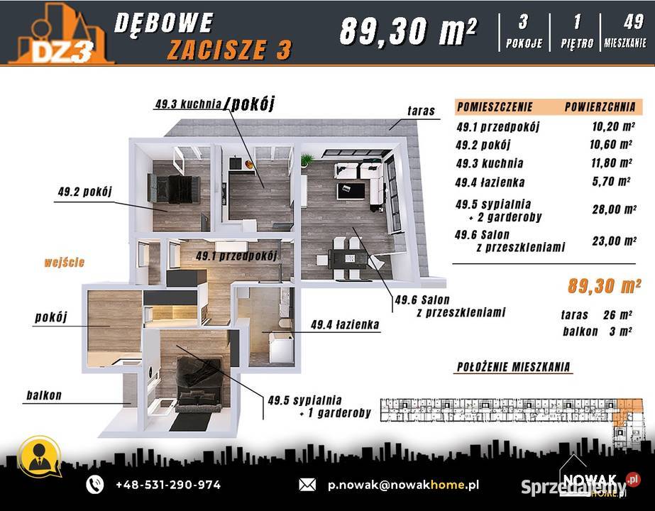 Nowy apartament w sercu Jarosławia Szarych Jarosław