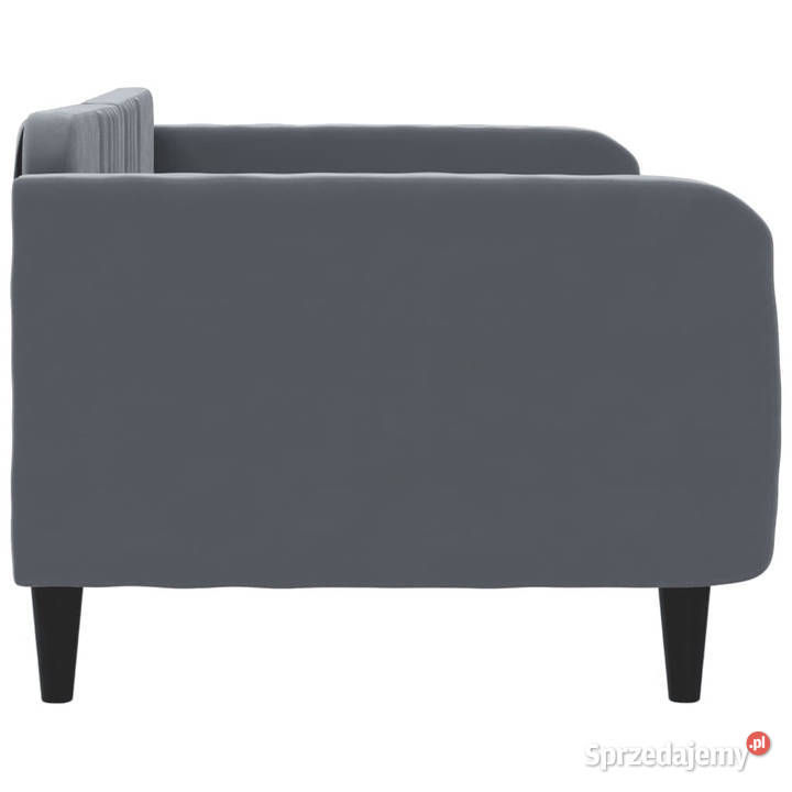 Sofa z funkcją spania ciemnoszara aksamit 90x200 Warszawa