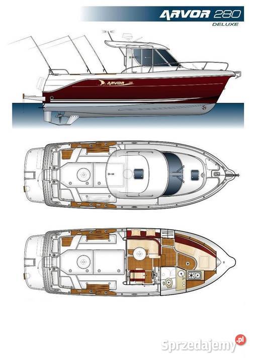 ARVOR 280 AS DELUXE Łódź motorowa z wyposażeniem Kołobrzeg