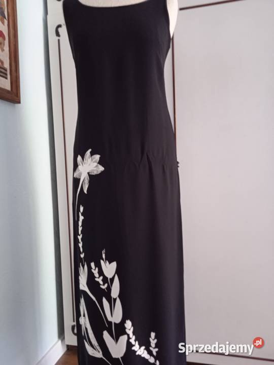 CZARNA DŁUGA SEXY SUKNIA Z ŻORŻETY LAURA ASHLEY wielkopolskie sprzedam