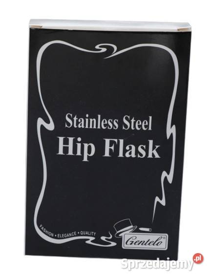 JasnoBrązowa Piersiówka Obszyta Skórą 8 OZ ok śląskie