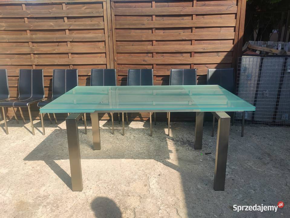 Stół PEDRALI Magic rozkładany szklany stal Warszawa sprzedam