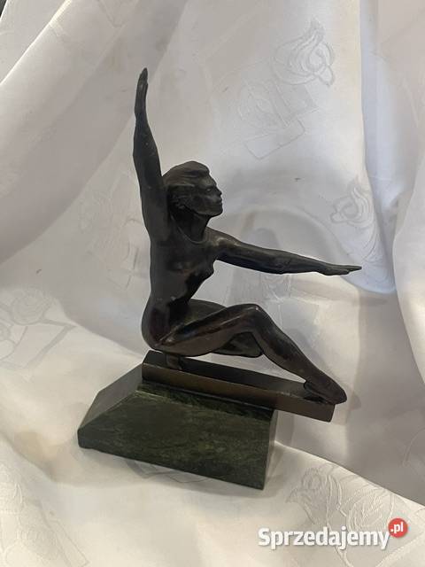 Statuetka Art Dco z Brązu Atletka Tancerka na małopolskie