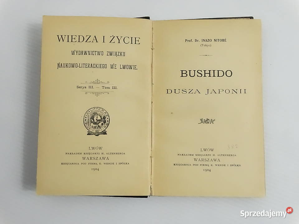 UNIKAT 1904 Bushido Dusza Japonii Inazo Nitob lubelskie Biłgoraj