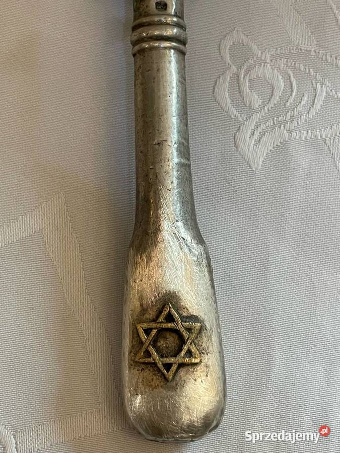 Posrebrzany nóż z Gwiazdą Dawida Kraków
