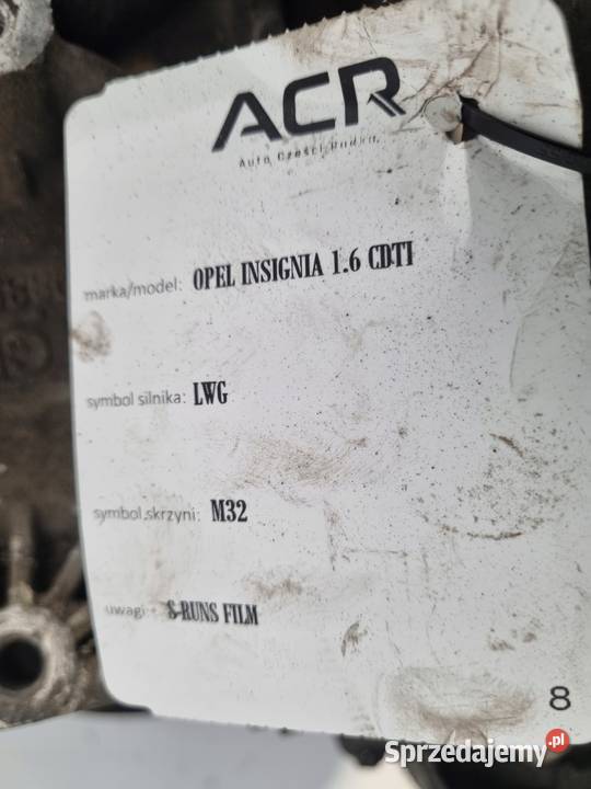SKRZYNIA BIEGÓW Opel Insignia A 16 CDTI manualna Chełm