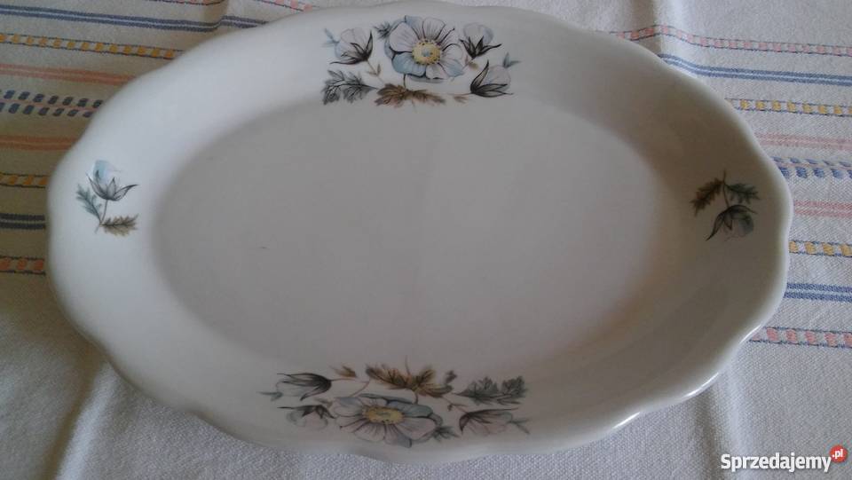 talerz patera porcelanowy półmisek kwiatowy wzór
