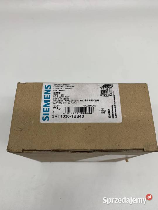 Siemens 3RT10361BB40 Styzcznik 22kW 24VDC Warszawa