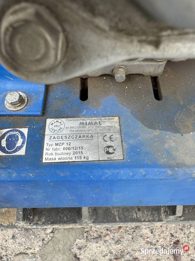 Zagęszczarka MIMAL MZP12 115 profesjonalna Rawa Mazowiecka
