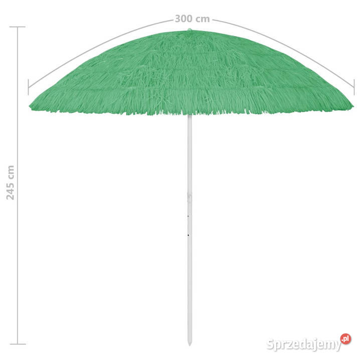 Parasol plażowy w hawajskim stylu zielony 300 mazowieckie Warszawa