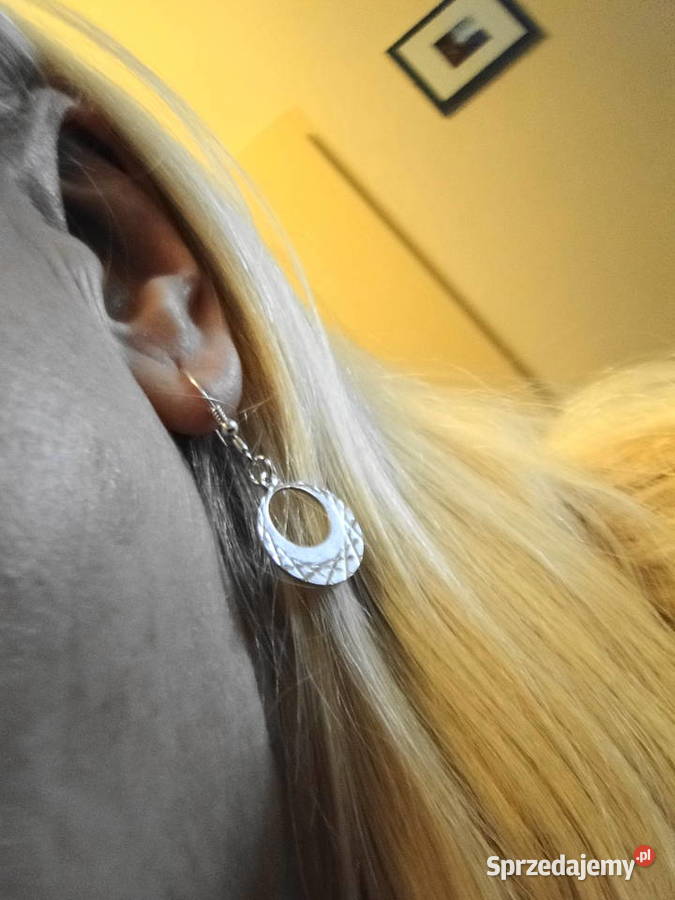 Oryginalne dwustronne kolczyki srebro 925 Warszawa sprzedam