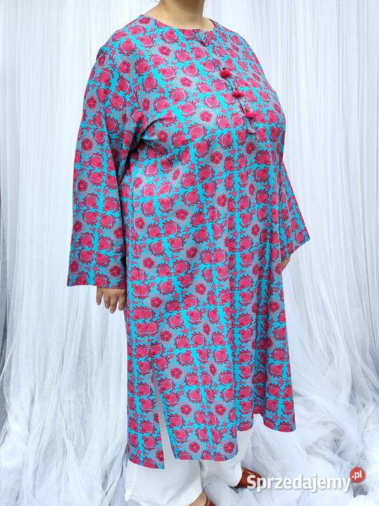 Długa tunika M 38 XL 42 plus size bawełna Szczecin