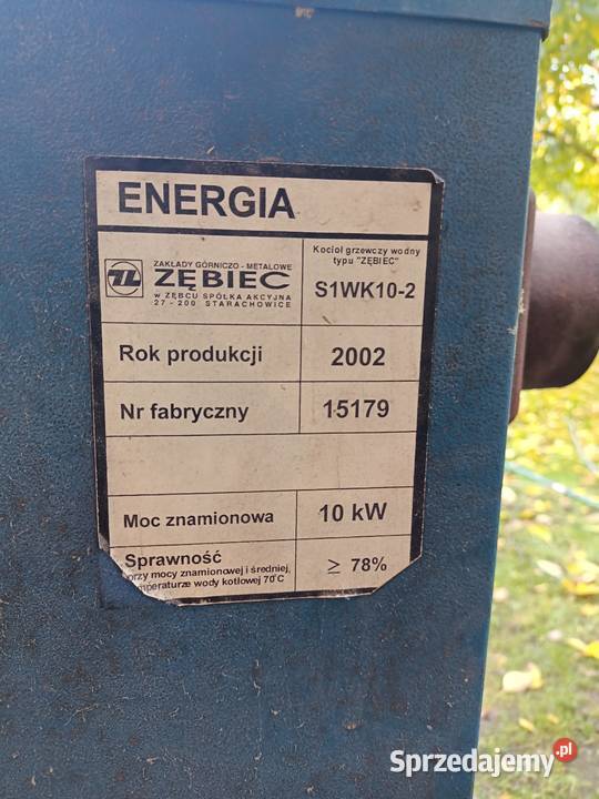 Piec Ziebiec 10kw 2002 stan Piece wolnostojące Tuszyn