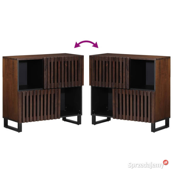 Szafka brązowa 80x34x75 lite drewno mango Warszawa
