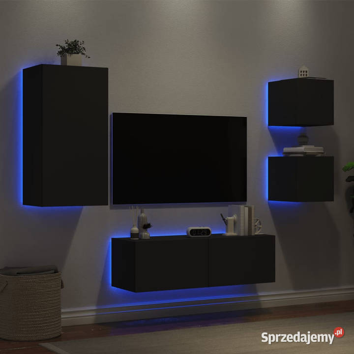 4cz zestaw ściennych mebli TV z oświetleniem LED Warszawa