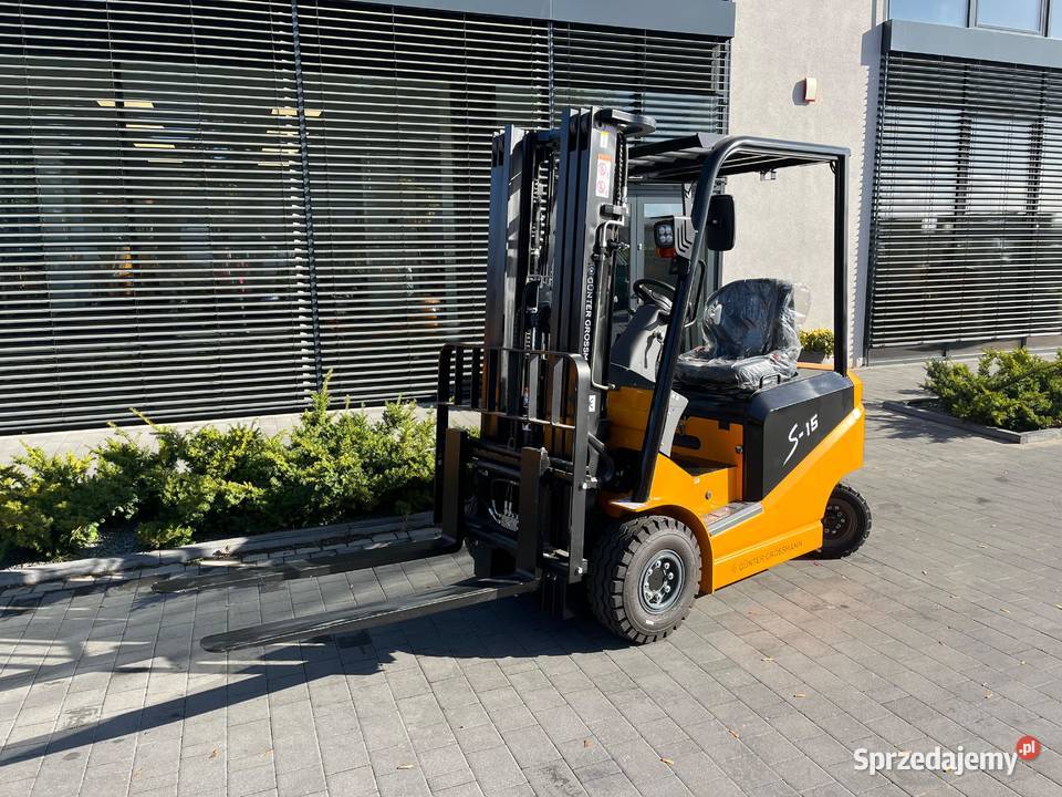 Wózek widłowy elektryczny z baterią litowojonową Mława