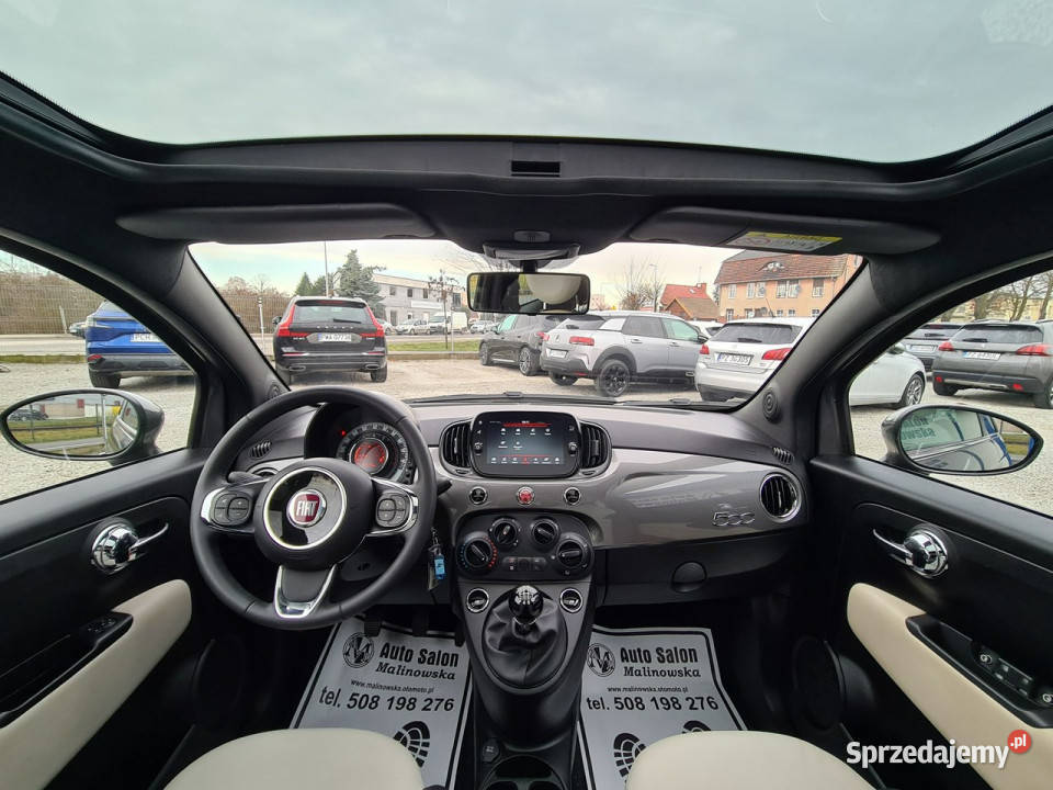 Fiat 500 33 SzklanyDach Klimatyzacja Led światła LED wielkopolskie Wągrowiec