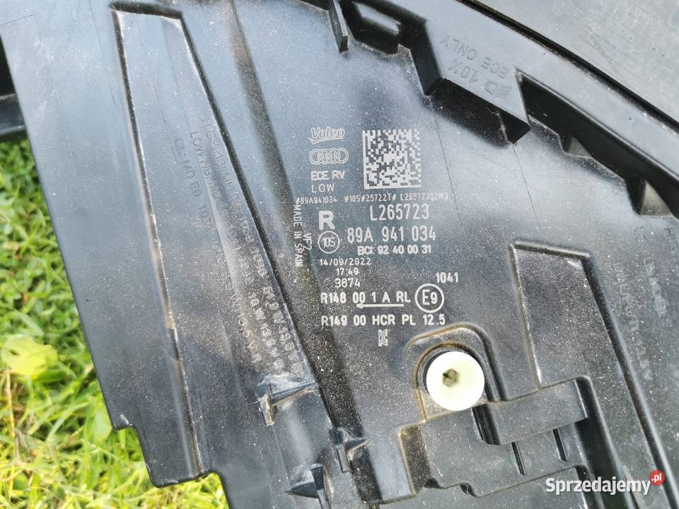 AUDI Q4 ETRON LAMPA FULL LED PRAWA 89A941034 osobowe Oświetlenie Oświetlenie Jelenia Góra