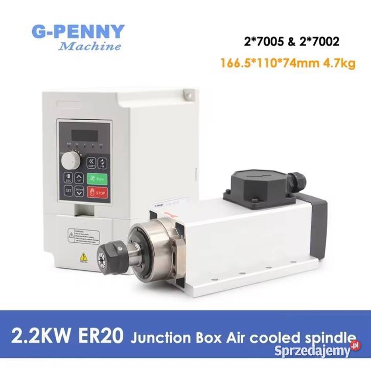 Wrzeciono 22kw z falownikiem chłodzone