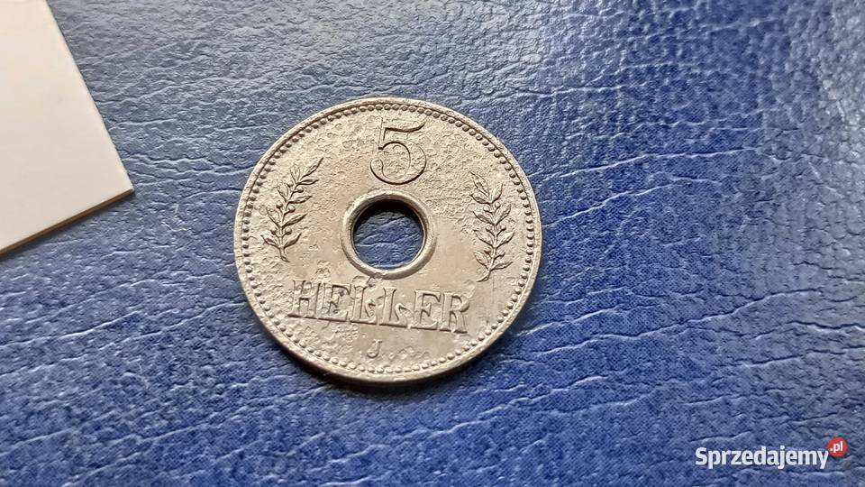 Stare monety 5 halerzy 1913 J Niemiecka Afryka Lesko