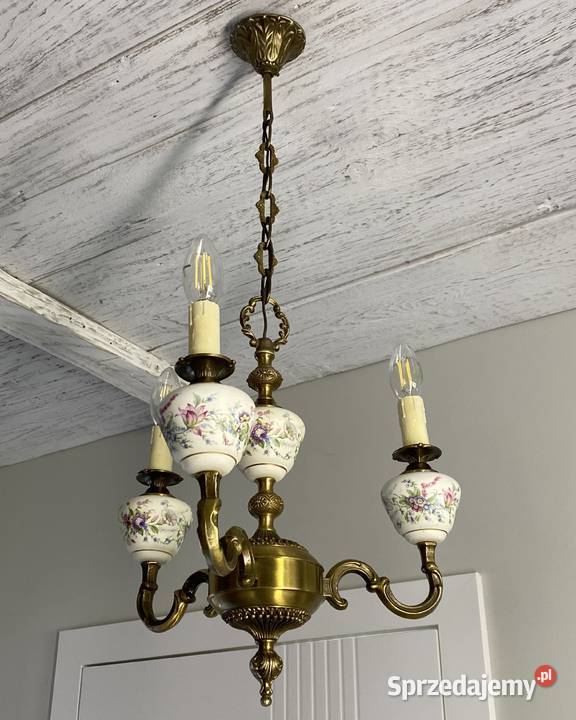 Francuski antyczny Żyrandol 7 Francja XX w Lampa Dom i Ogród wielkopolskie Poznań