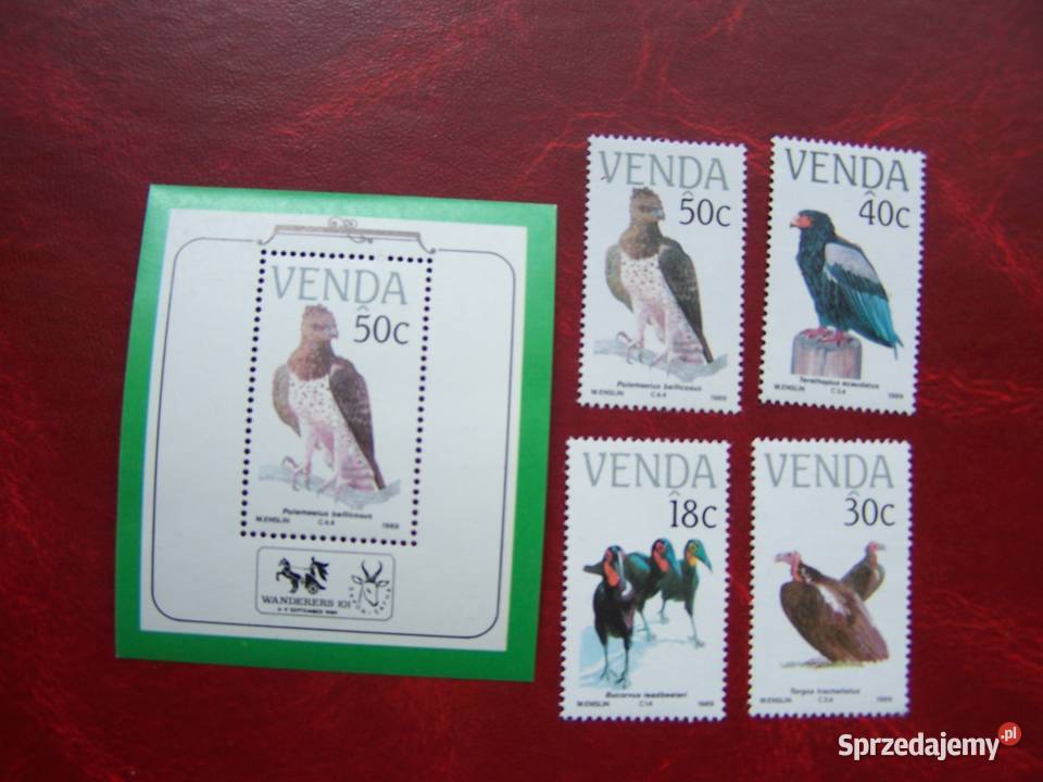 Venda 1989 MNH Mi 19194 bl5 Fauna Ptaki Tychy sprzedam