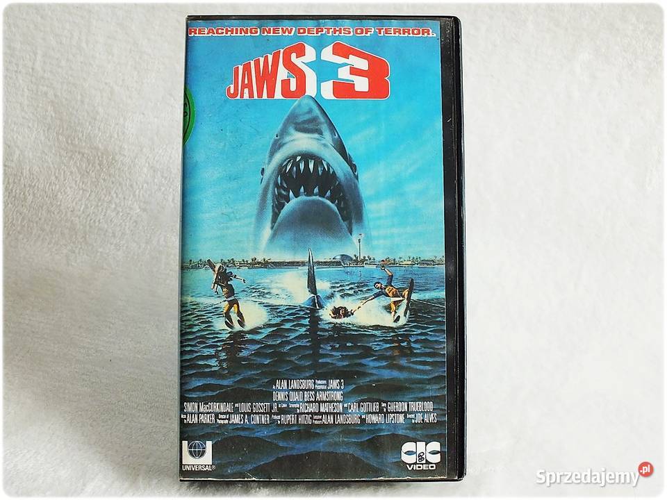 Kaseta VHS Film Szczęki 3 Film na Video ORYGINAŁ Żary