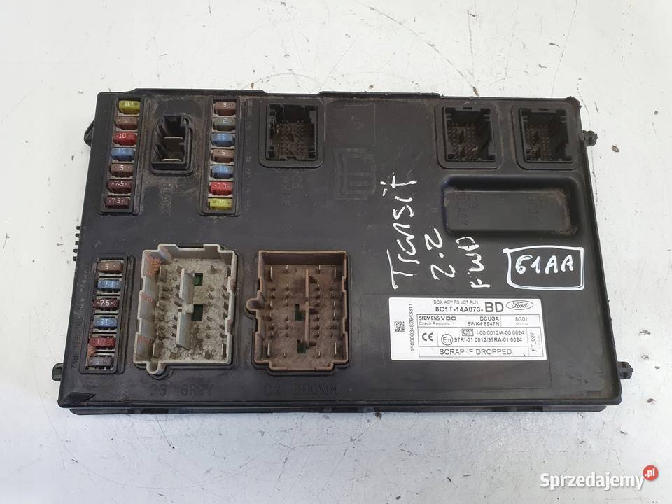 Ford Transit Mk7 SKRZYNKA BEZPIECZNIKÓW Moduł Pozostałe Rudka sprzedam