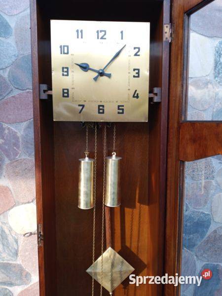 Stojący zegar zabytkowy w stylu Art deco Nowy Tomyśl