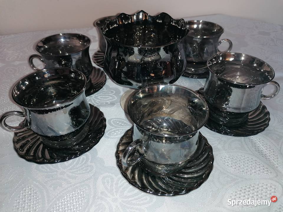 Serwis do kawy herbaty platerowany srebrem 6 łódzkie sprzedam