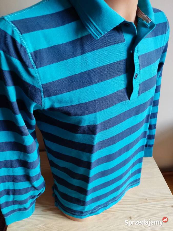 Koszulka polo z długim rękawem Hugo Boss w paski Głuchołazy