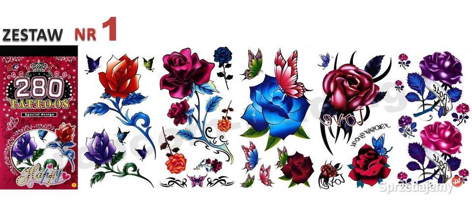 Zestaw Tatuaży Tatuaże Tymczasowe Zmywalne 6 lat+ Pozostałe małopolskie Mogilany