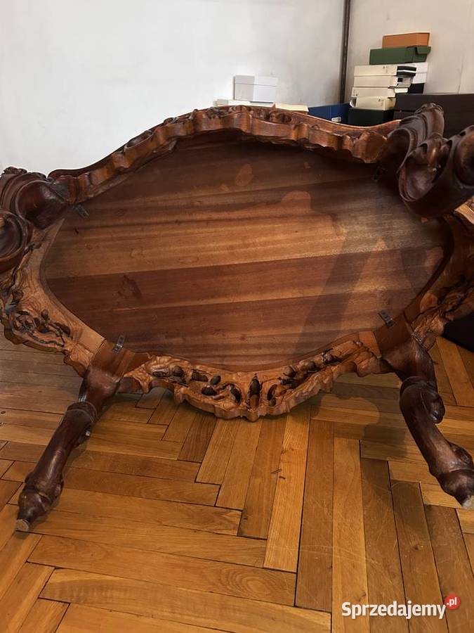 stolik ława barokowa rzeźbiona łódzkie