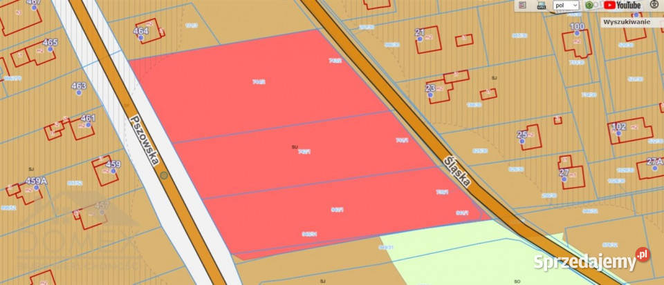 Działka Wodzisław Śląski 3500m2 Sprzedaż śląskie Pszów