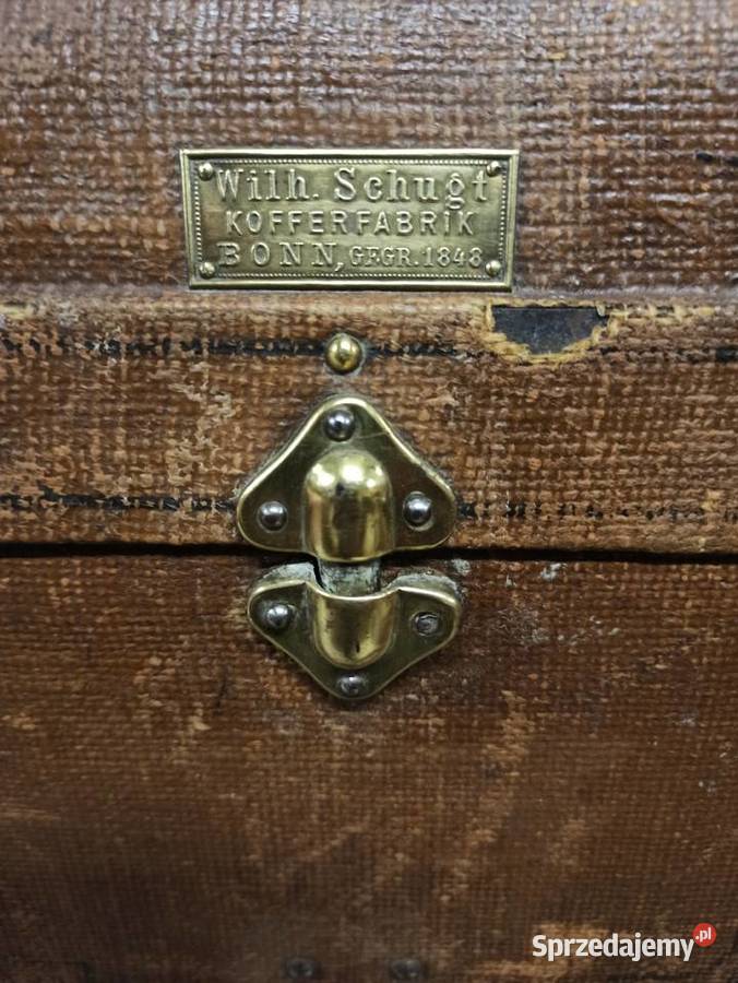 Walizka kufer Wilhelm Schugt antyk unikat wielkopolskie