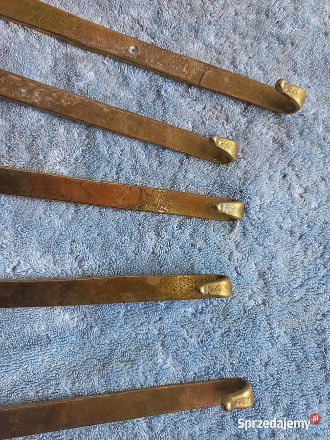 Duże mosiężne sztućce ozdobne